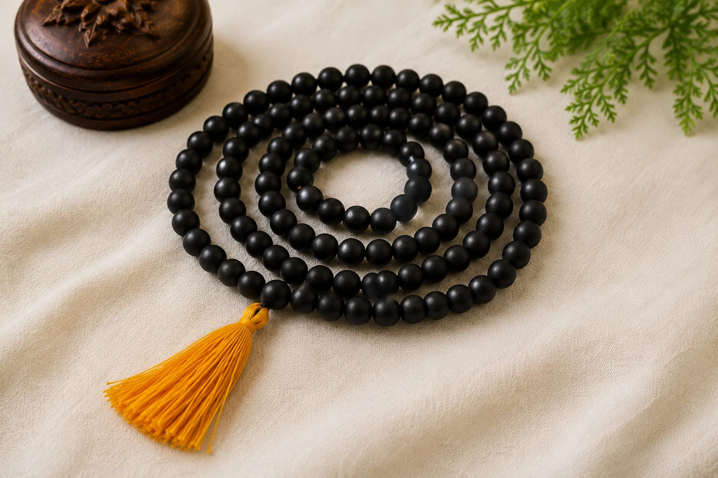 KARUNGALI MALA 108 BEADS EBONY WOOD (BUY 1 GET 1 FREE GIF