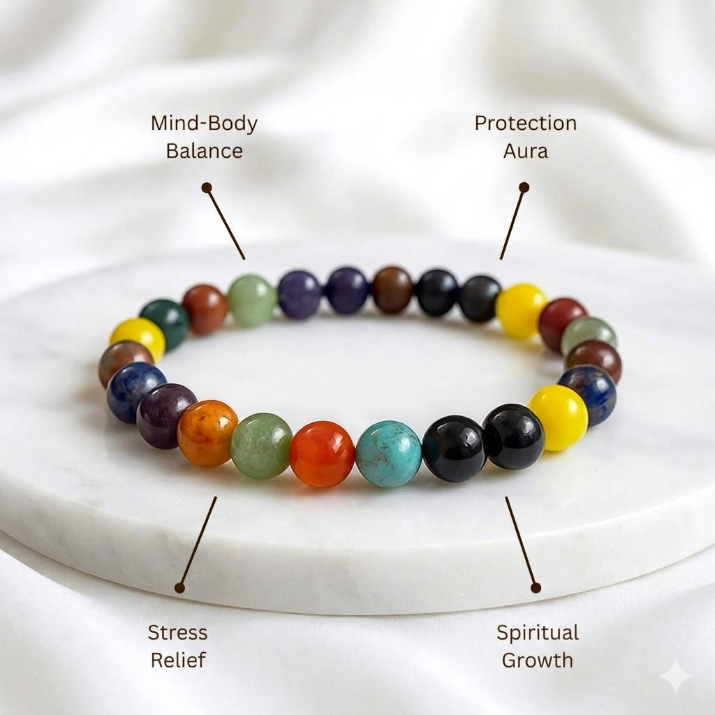 Natural 7 Chakra Balance Band (buy 1 get 1 free gift)